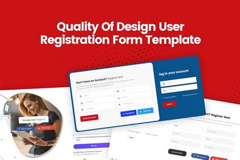 Quality Of Design User Registration Form Template By Userthemes On