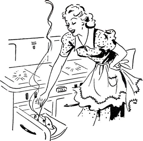 This study of a test series for a detailed anatomy book that i am working on which uses images such as these to teach instead of the dry clinical images. Adorable Retro Cooking Mom Image! - The Graphics Fairy