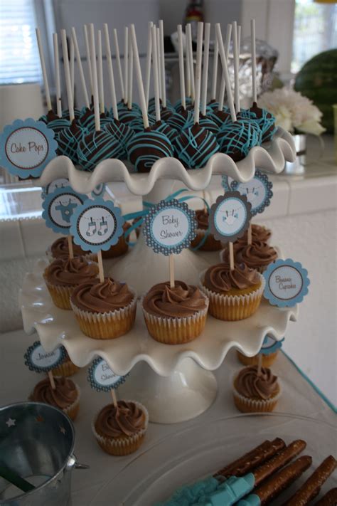 See our 49 baby shower decorations for your ideal party! JaeBellz: Blue & Brown Baby Shower
