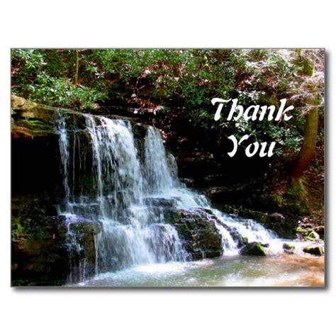 Thank You Waterfall Nature Postcard