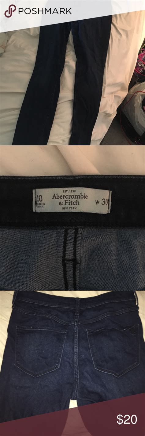 abercrombie and fitch soft comfy jeggings size 10 barely worn soft stretchy dark jeggings no