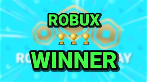 Robux Giveaway Winner Youtube