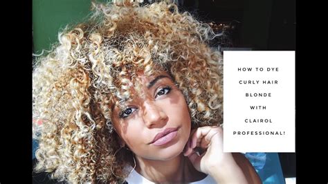 Natural Hair Tutorial How To Dye Curly Hair Blonde Youtube