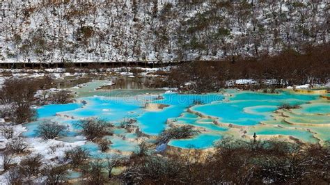 Five Colored Pond Is In Huanglong Scenic And Historic Interest Area