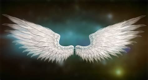 White angel wings with a burst of light and cloudy sky as a backdrop. 3D realistic wings - TurboSquid 1282094