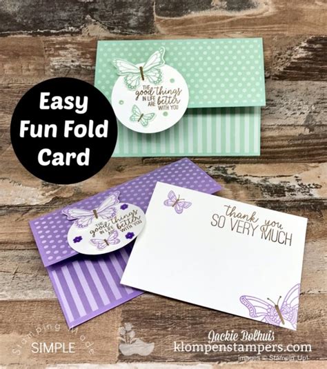Fun Fold Card You Can Make Quick And Easy Klompen Stampers