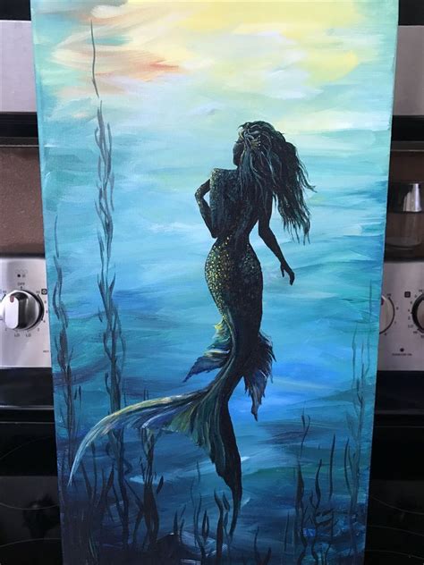 Ocean Of A Beauty Art Painting Acrylic Mermaid Art Mermaid Painting