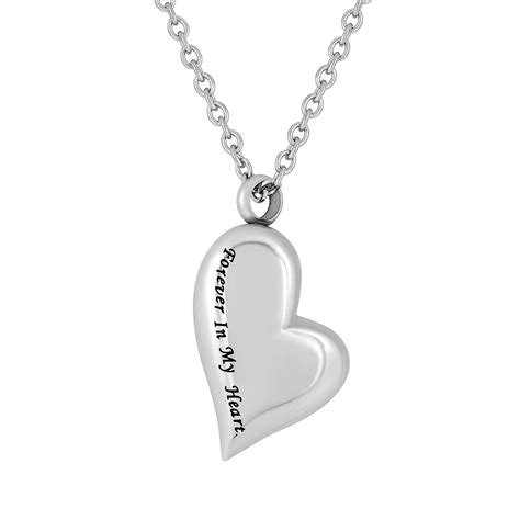 Forever In My Heart Cremation Necklace For Ashes Urn Jewelry For Ash