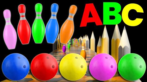 Abc Song For Kids With Bowling Ball Kinetic Sand And Colors To Learn