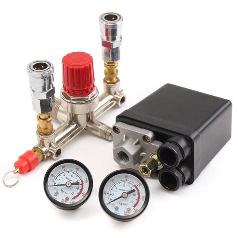 34 Air Compressor Pressure Regulator W Gauge Inline Industrial