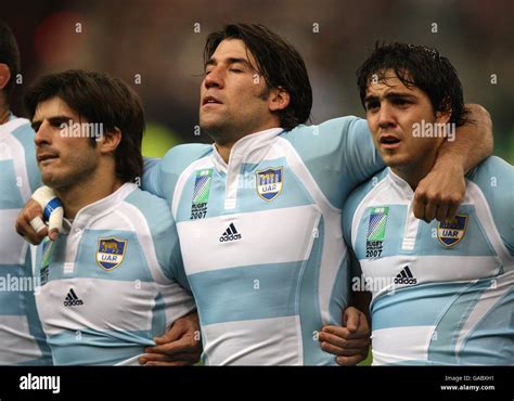 Argentina Line Up For The National Anthem Hi Res Stock Photography And