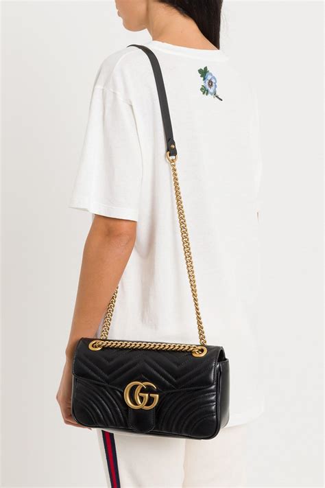 Gucci Gg Marmont Camera Bag Matelasse Small Black