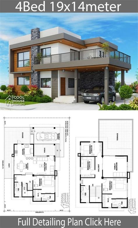 Planos Y Fachadas De Casas Storey House Design House Floor Design Bungalow House Design