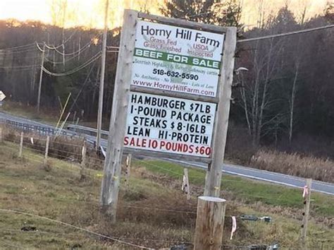 Man Uses Sign At Horny Hill Farm In Upstate Ny To Humiliate Ex