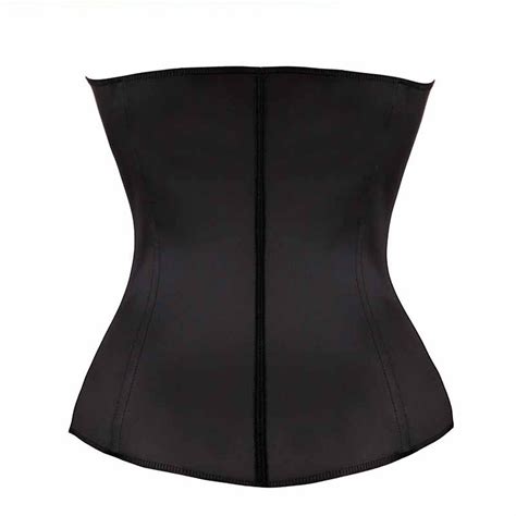 women latex rubber waist training cincher underbust corset body shaper shapewear ebay