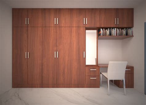 Wardrobe Design With Dressing Table And Study Table