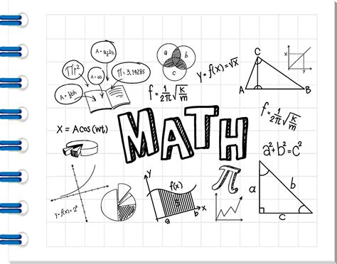 Doodle Math Formula With Mathematics Font On Notebook 6981552 Vector