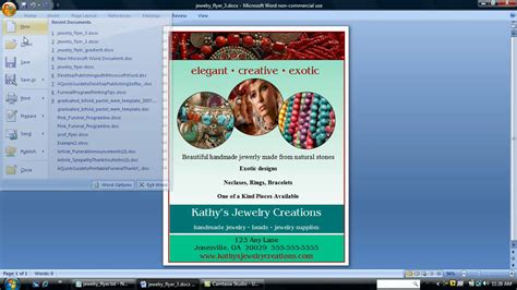 Check spelling or type a new query. Make a Flyer using Word - YouTube
