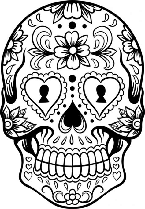 20+ Free Printable Sugar Skull Coloring Pages - EverFreeColoring.com