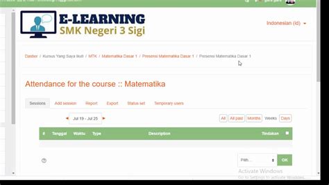 Nak daftar bantuan e kasih. Cara Membuat Presensi/daftar Hadir di E-learning Moodle ...