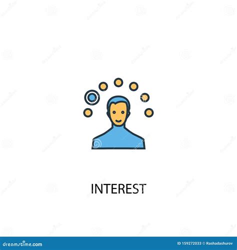 Interest Concept 2 Colored Icon Simple Stock Vector Illustration Of