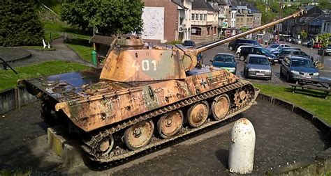 Surviving German Panther Tank In Houffalize Belgium Ardennes