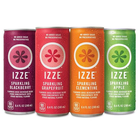 Izze Sparkling Juice 4 Flavor Variety Pack 84 Fl Oz 24 Count