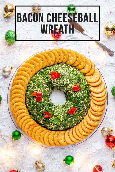 Bacon Cheese Ball Wreath Holiday Recipes Christmas Cheese Ball Best