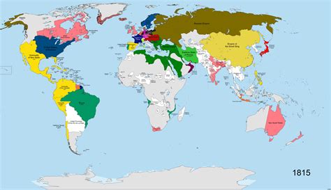 Vereinigtes königreich großbritannien und nordirland sowie london. A map of the world in 1815 4500 × 2592. : MapPorn