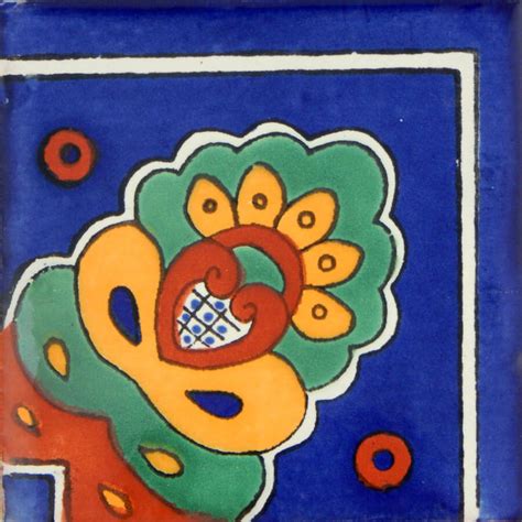 Concha Corner Mexican Ceramic Handmade Folk Art Tiles Tilesandtiles