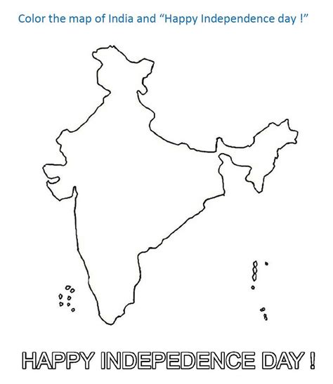 Map Of India Coloring Printable Page For Kids