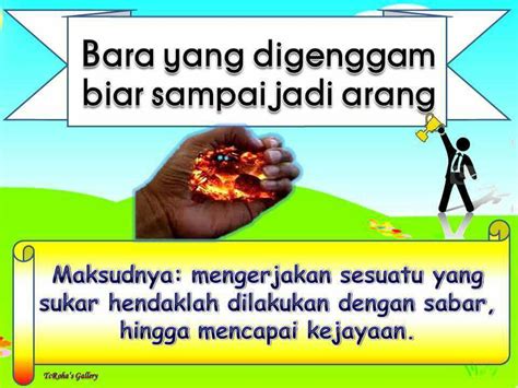 Dalam hal tata bahasa, negara barat memiliki proverb, jepang memiliki kotowaza, cina memiliki yanyu, sedangkan indonesia memiliki peribahasa. SK (FELDA) Redong Official: PERIBAHASA BERGAMBAR