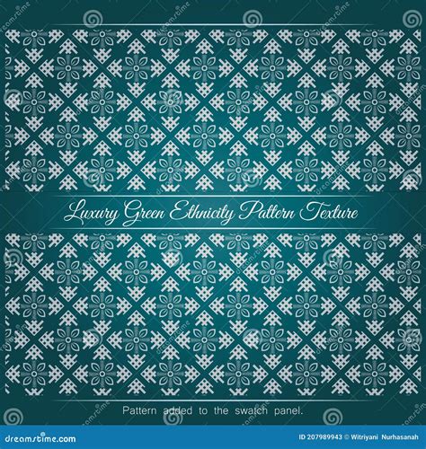 Luxury Green Ethnicity Pattern Texture Stock Vector Illustration Of