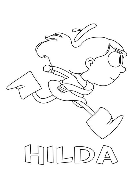 Hilda Corriendo Para Colorear Imprimir E Dibujar Coloringonly