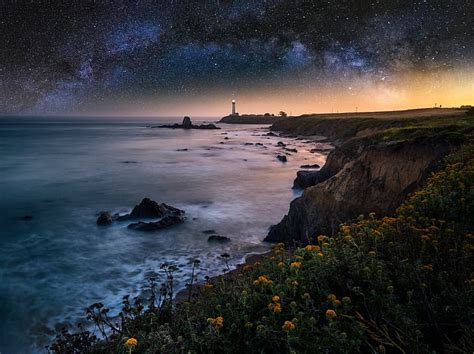 Landscape Nightscape Photography California Usa Lighthouse