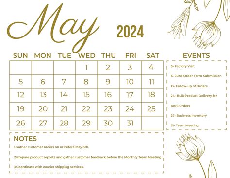 May Calendar Design 2024 2024 Calendar Printable