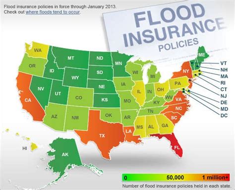 Map Flood Insurance Policies State By State