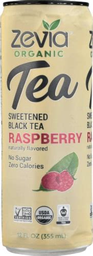 Zevia Organic Sweetened Raspberry Black Iced Tea 12 Fl Oz Ralphs