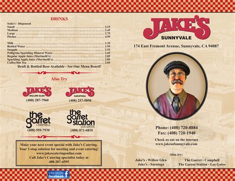 Jakes of Saratoga menus in Saratoga, California, United States