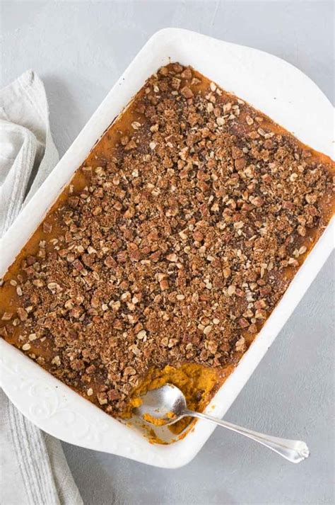 Sweet Potato Casserole With Pecan Topping Delicious Meets Healthy