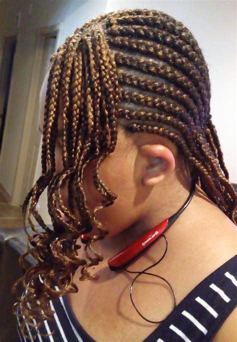The braids in this style are subtle, there are braids, but they are very close to the scalp. Braid Styles