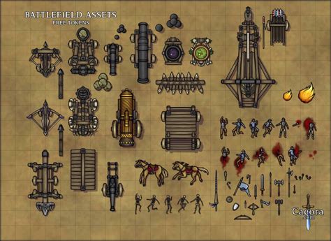 Battlefield Assets By Caeora On Deviantart Dungeon Maps Fantasy Map