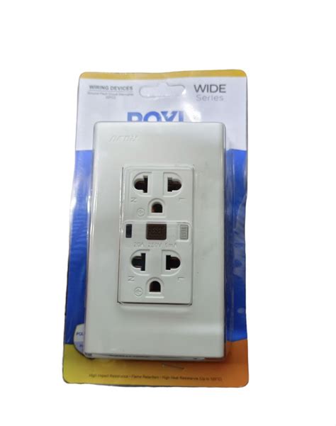 Gfci Duplex Outlet Gfci Outlet 2 Gang With Ground Royu 20a Rccb