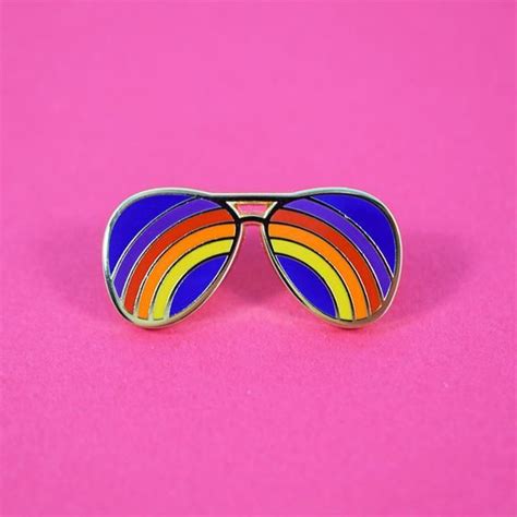 Rainbow Shades Pin By Circa 78 Designs Pin Enamel Pins Hard Enamel Pin