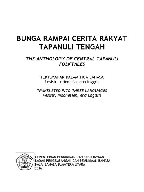 Bunga Rampai Cerita Rakyat Tapteng Dalam Tiga Bahasa Pdf