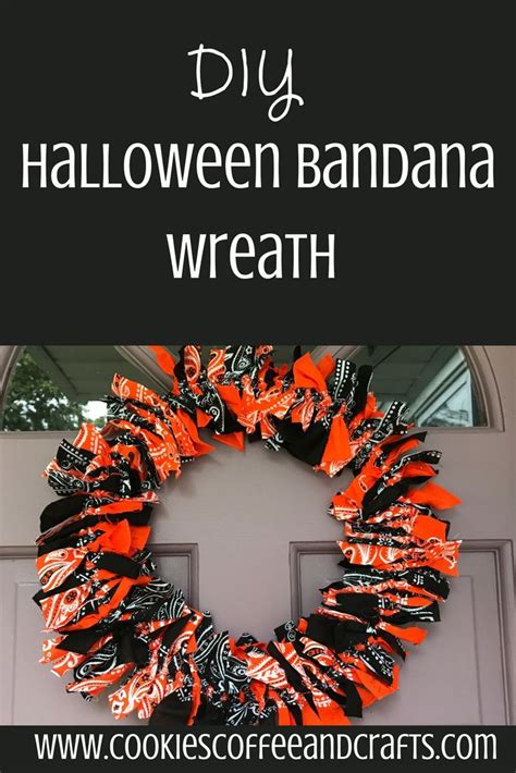 Diy Halloween Bandana Wreath Simply Crafty Life In 2023 Bandana