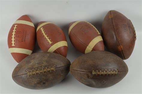 Lot Detail Vintage Lot Of 6 Used Footballs