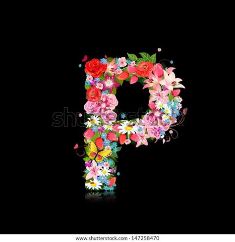 Romantic Letter Beautiful Flowers P Stock Vector Royalty Free