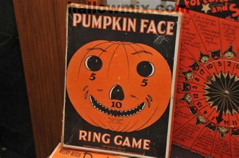 Pumpkin Face Ring Game Vintage Halloween Pumpkin Faces Halloween