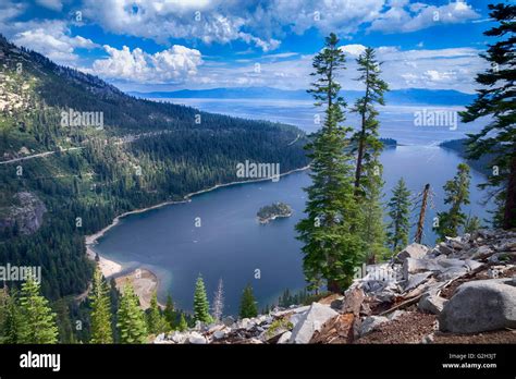 Emerald Bay Hike And Clouds Lake Tahoe California Stock Photo Alamy